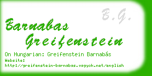 barnabas greifenstein business card