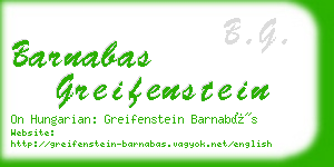 barnabas greifenstein business card